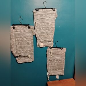 Gray Patterned Pajama Pants